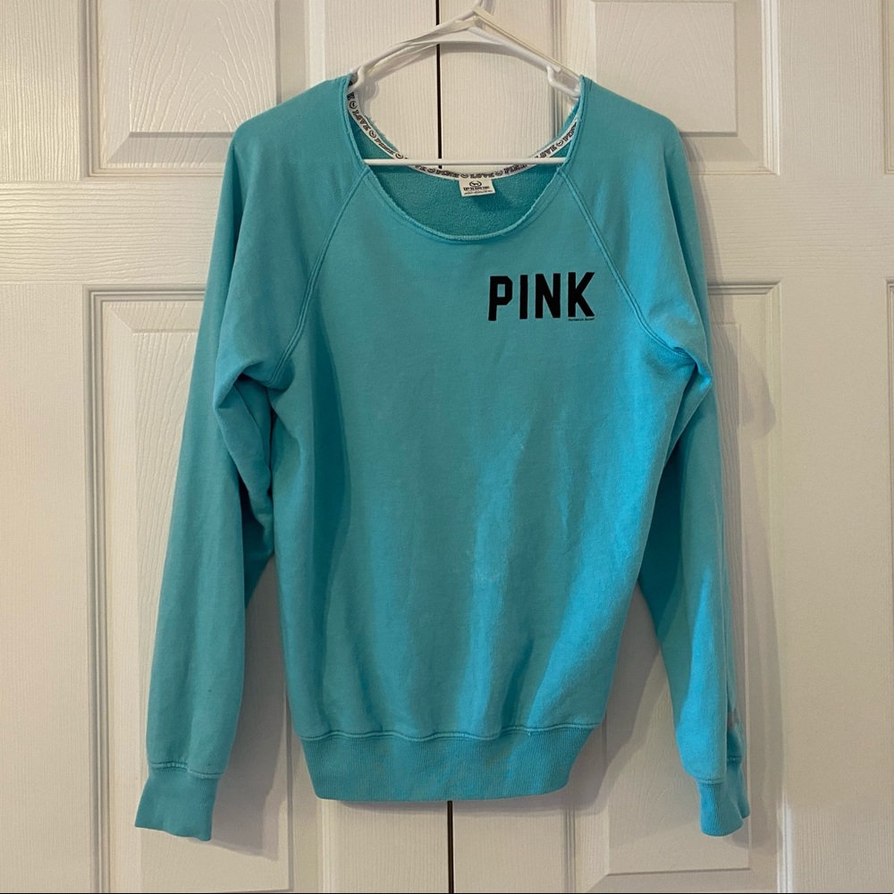 PINK VICTORIA’S SECRET VS Blue Long Sleeve Sweatshirt